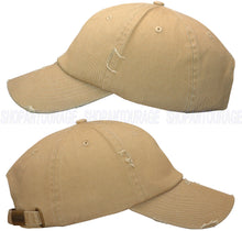 Load image into Gallery viewer, ANTOURAGE Vintage Distressed Unisex Washed Plain Cotton New Baseball Dad Hat Cap - Khaki