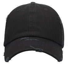 Load image into Gallery viewer, ANTOURAGE Vintage Distressed Unisex Washed Plain Cotton New Baseball Dad Hat Cap - Black - 10 Units ($5.50 Ea.)