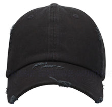 Load image into Gallery viewer, ANTOURAGE Vintage Distressed Unisex Washed Plain Cotton New Baseball Dad Hat Cap - Black