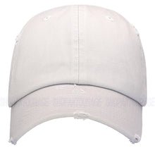 Load image into Gallery viewer, ANTOURAGE Vintage Distressed Unisex Washed Plain Cotton New Baseball Dad Hat Cap - Lt. Grey - 10 Units ($5.50 Ea.)