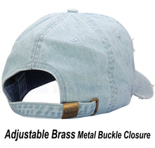 Load image into Gallery viewer, ANTOURAGE Vintage Distressed Unisex Washed Plain Cotton New Baseball Dad Hat Cap - Light Denim - 10 Units ($5.50 Ea.)