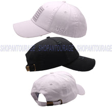 Load image into Gallery viewer, ANTOURAGE 2 PACK: American Flag Hat for Men And Women | Vintage Baseball Tactical Hat Cap With USA Flag + 4 Patches - Black + White