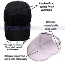 Load image into Gallery viewer, ANTOURAGE 2 PACK: American Flag Hat for Men And Women | Vintage Baseball Tactical Hat Cap With USA Flag + 4 Patches - Black + White