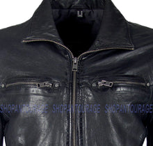 Load image into Gallery viewer, Mauritius Gage Black 100% New Genuine Lambskin Leather Jacket For Men
