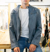 Load image into Gallery viewer, Mauritius Gorey Blue 100% New Genuine Lambskin Fashion Leather Jacket For Men
