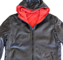 Load image into Gallery viewer, Mauritius Graydon Hooded Reversible 100% Genuine Lambskin Leather Jacket For Men