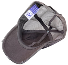 Load image into Gallery viewer, BLUDOBIE American Flag Mesh Snapback Unconstructed Unisex Trucker Hat + 2 Patriotic Patches - Grey