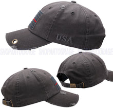 Load image into Gallery viewer, ANTOURAGE 2 PACK: American Flag Hat for Men And Women | Vintage Baseball Tactical Hat Cap With USA Flag + 4 Patches - Black/Blue + Grey/Red