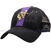 Load image into Gallery viewer, Red Monkey Hidden Tiger Center Stripe Black RM1243 New Limited Edition Unisex Fashion Trucker Cap Hat