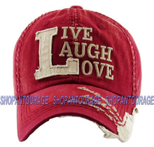 Load image into Gallery viewer, Kbethos "L.L.L." New Burgundy Vintage Distressed Embroidery Patch Unisex Baseball Trucker Cap Hat