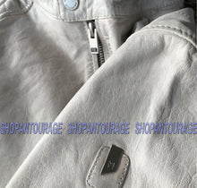Load image into Gallery viewer, Mauritius Liem White L/S 100% Genuine Lambskin Leather Hooded Jacket For Men