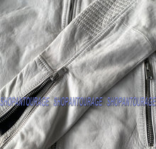 Load image into Gallery viewer, Mauritius Liem White L/S 100% Genuine Lambskin Leather Hooded Jacket For Men