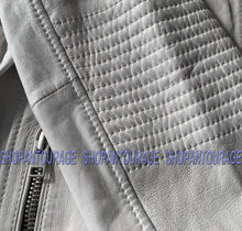 Load image into Gallery viewer, Mauritius Liem White L/S 100% Genuine Lambskin Leather Hooded Jacket For Men