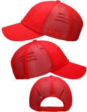 Load image into Gallery viewer, Antourage American Flag Hat for Men and Women | Classic Mesh Baseball Hat Cap with USA Flag + 2 Patriotic Patches - Red