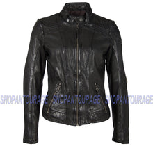 Load image into Gallery viewer, Mauritius Paradyse Black Fashion 100% Genuine Lambskin Leather Jacket For Women