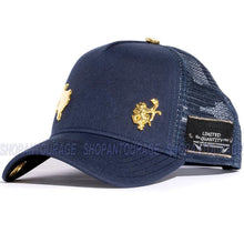 Load image into Gallery viewer, Red Monkey Lone Star Navy RM1159 Limited Edition Unisex Fashion Trucker Hat Cap - Navy Blue