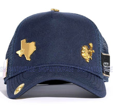 Load image into Gallery viewer, Red Monkey Lone Star Navy RM1159 Limited Edition Unisex Fashion Trucker Hat Cap - Navy Blue