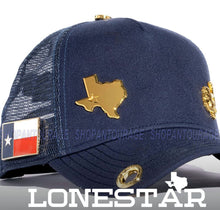 Load image into Gallery viewer, Red Monkey Lone Star Navy RM1159 Limited Edition Unisex Fashion Trucker Hat Cap - Navy Blue