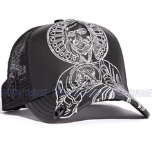 Load image into Gallery viewer, Red Monkey Shield of St. Jude RM1290 Limited Edition Unisex Fashion Trucker Hat - Black