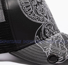 Load image into Gallery viewer, Red Monkey Shield of St. Jude RM1290 Limited Edition Unisex Fashion Trucker Hat - Black