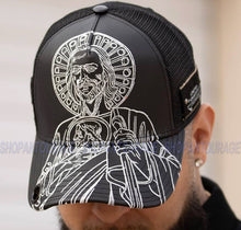 Load image into Gallery viewer, Red Monkey Shield of St. Jude RM1290 Limited Edition Unisex Fashion Trucker Hat - Black