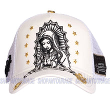 Load image into Gallery viewer, Red Monkey Praying Stars White RM1330 New Limited Edition Unisex Trucker Cap Hat