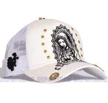 Load image into Gallery viewer, Red Monkey Praying Stars White RM1330 New Limited Edition Unisex Trucker Cap Hat