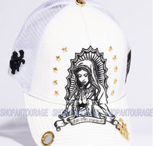 Load image into Gallery viewer, Red Monkey Praying Stars White RM1330 New Limited Edition Unisex Trucker Cap Hat