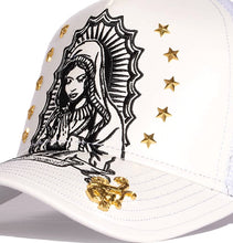 Load image into Gallery viewer, Red Monkey Praying Stars White RM1330 New Limited Edition Unisex Trucker Cap Hat