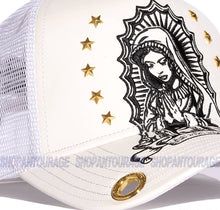 Load image into Gallery viewer, Red Monkey Praying Stars White RM1330 New Limited Edition Unisex Trucker Cap Hat