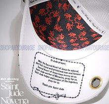 Load image into Gallery viewer, Red Monkey Saint Jude Novena White RM1332 Limited Edition Unisex Trucker Cap Hat
