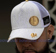 Load image into Gallery viewer, Red Monkey Archangel Warrior White RM1334 Limited Edition Unisex Trucker Cap Hat