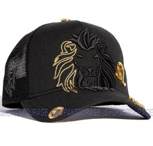 Load image into Gallery viewer, Red Monkey Zodiac Series King Leo Black RM1338 Limited Unisex Trucker Cap Hat