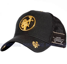 Load image into Gallery viewer, Red Monkey Logo Ring RM1339 New Limited Edition Unisex Trucker Cap Hat - Black