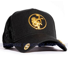 Load image into Gallery viewer, Red Monkey Logo Ring RM1339 New Limited Edition Unisex Trucker Cap Hat - Black