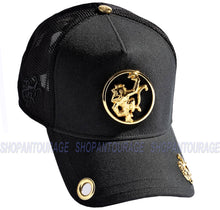 Load image into Gallery viewer, Red Monkey Logo Ring RM1339 New Limited Edition Unisex Trucker Cap Hat - Black