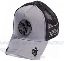 Load image into Gallery viewer, Red Monkey Logo Ring RM1339 New Limited Edition Unisex Trucker Cap Hat - Grey