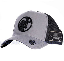 Load image into Gallery viewer, Red Monkey Logo Ring RM1339 New Limited Edition Unisex Trucker Cap Hat - Grey