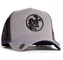 Load image into Gallery viewer, Red Monkey Logo Ring RM1339 New Limited Edition Unisex Trucker Cap Hat - Grey