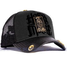 Load image into Gallery viewer, Red Monkey Hasta Muerte Black RM1346 New Limited Edition Fashion Trucker Hat Cap