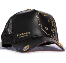 Load image into Gallery viewer, Red Monkey Outline Monkey RM1347 Limited Edition Unisex Trucker Cap Hat - Black