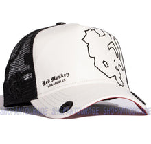 Load image into Gallery viewer, Red Monkey Outline Monkey RM1347 Limited Edition Unisex Trucker Cap Hat - White