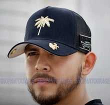 Load image into Gallery viewer, Red Monkey Palms`21 RM1349 Limited Edition Unisex Trucker Mesh Cap Hat - Black