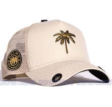 Load image into Gallery viewer, Red Monkey Palms`21 RM1349 Limited Edition Unisex Trucker Mesh Cap Hat - Khaki