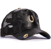 Load image into Gallery viewer, Red Monkey Stallion RM1350 Limited Edition Fashion Trucker Hat Cap - Black