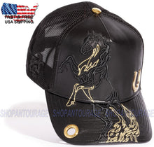 Load image into Gallery viewer, Red Monkey Raised Stallion 2022 New Limited Edition Trucker Hat Cap RM1353 - Black