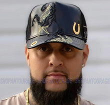 Load image into Gallery viewer, Red Monkey Raised Stallion 2022 New Limited Edition Trucker Hat Cap RM1353 - Black