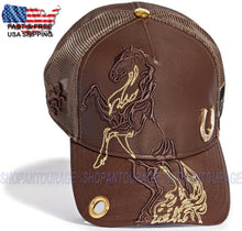 Load image into Gallery viewer, Red Monkey Raised Stallion 2022 New Limited Edition Trucker Hat Cap RM1353 - Brown