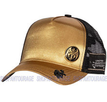 Load image into Gallery viewer, Red Monkey Sword Of St. Michael Satin RM1355 Limited Edition Trucker Hat Cap - Gold