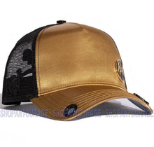 Load image into Gallery viewer, Red Monkey Sword Of St. Michael Satin RM1355 Limited Edition Trucker Hat Cap - Gold